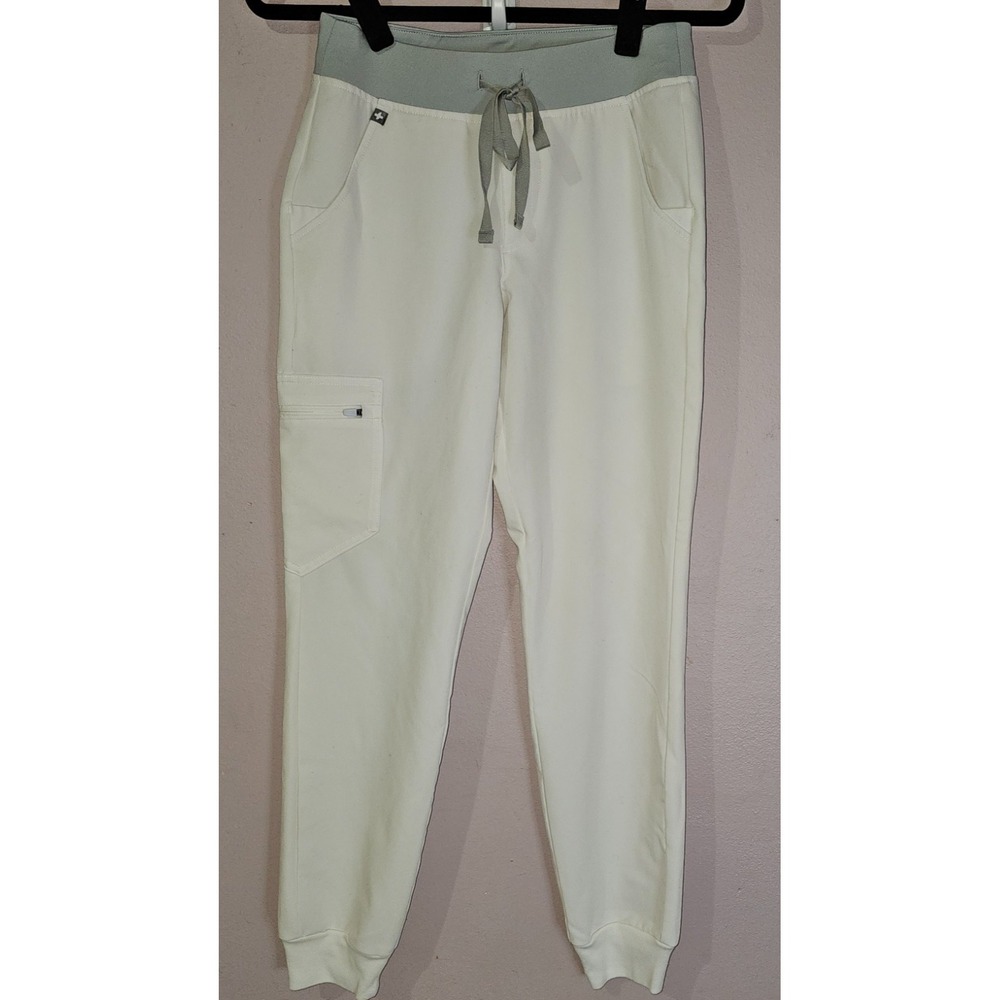 FIGS Technical Collection Scrub Joggers Pants Women XS White 3574